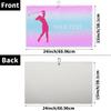 Custom Golf Towels for Women Personalized Golf Towel with Name Or Text for Golf Bags with Clip Golf Gift for Golf Fan, Funny Golf Lover Gift for Women Wife Mom Girlfriend - Rainbow Lightblue Gradient view 3