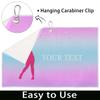 Custom Golf Towels for Women Personalized Golf Towel with Name Or Text for Golf Bags with Clip Golf Gift for Golf Fan, Funny Golf Lover Gift for Women Wife Mom Girlfriend - Rainbow Lightblue Gradient view 4