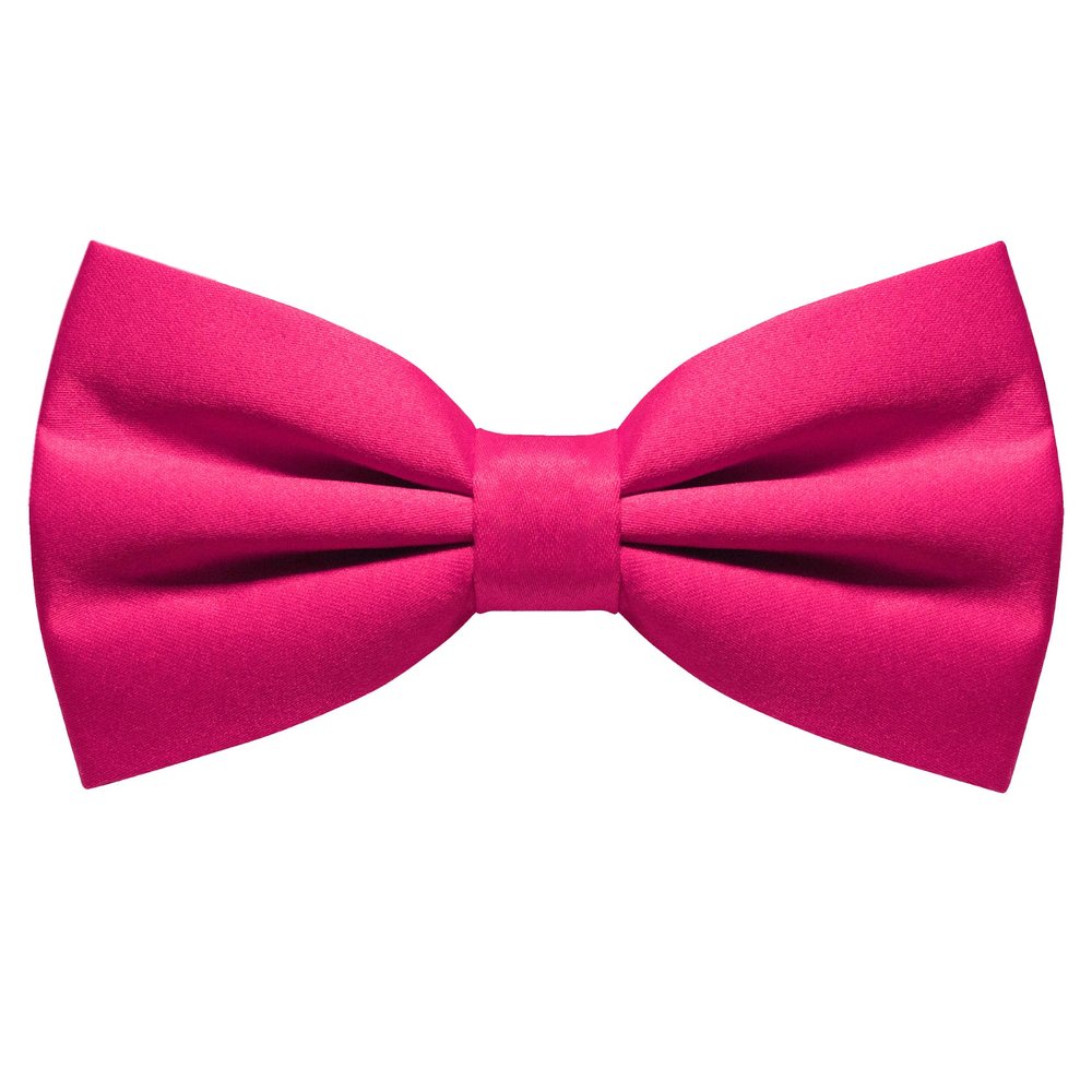 RBOCOTT Mens Hot Pink Pre-tied Bow Tie Adjustable polyester bowtie(24)