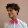 RBOCOTT Mens Hot Pink Pre-tied Bow Tie Adjustable polyester bowtie(24) view 2