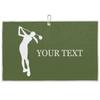 FZDXZJJ Custom Golf Towels for Women Personalized Golf Towel with Name Or Text for Golf Bags with Clip Golf Gifts for Golf Fan, Funny Golf Lover Gift for Women Wife Mom Girlfriend - Dark Olive Green view 1
