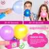 IDAODAN Electric Balloon Pump, Portable Electric Balloon Blower Machine Balloon Air Pump Dual Nozzle Rose Red 110V 600W Balloon Inflator for Party Decorations view 3