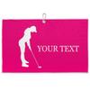 FZDXZJJ Custom Golf Towels for Women Personalized Golf Towel with Name Or Text for Golf Bags with Clip Golf Gifts for Golf Fan, Funny Golf Lover Gift for Women Wife Mom Girlfriend - Deep Pink Cute view 1