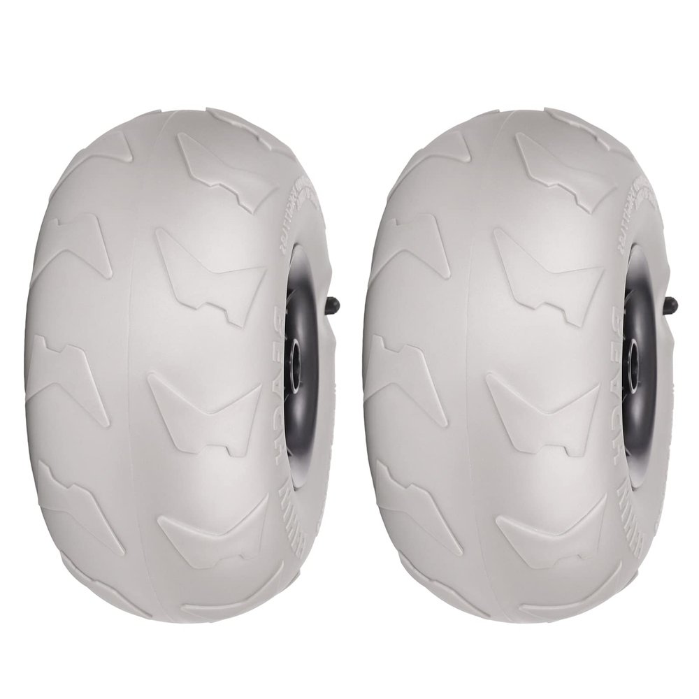 2-Pack 9in Balloon Wheels Replacement Sand Wheels Beach Cart Tires for Kayak Dolly, Canoe Cart and Buggy Axle Hole Dia 20mm/0.78in