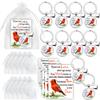 10 Set Cardinal Keychain Bulk Metal Red Bird Cardinal Key I Am with You Always Poem Cards White Organza Bags Funeral Gifts Grief Gifts Sympathy Gifts for Condolence Remembrance Bereavement view 1