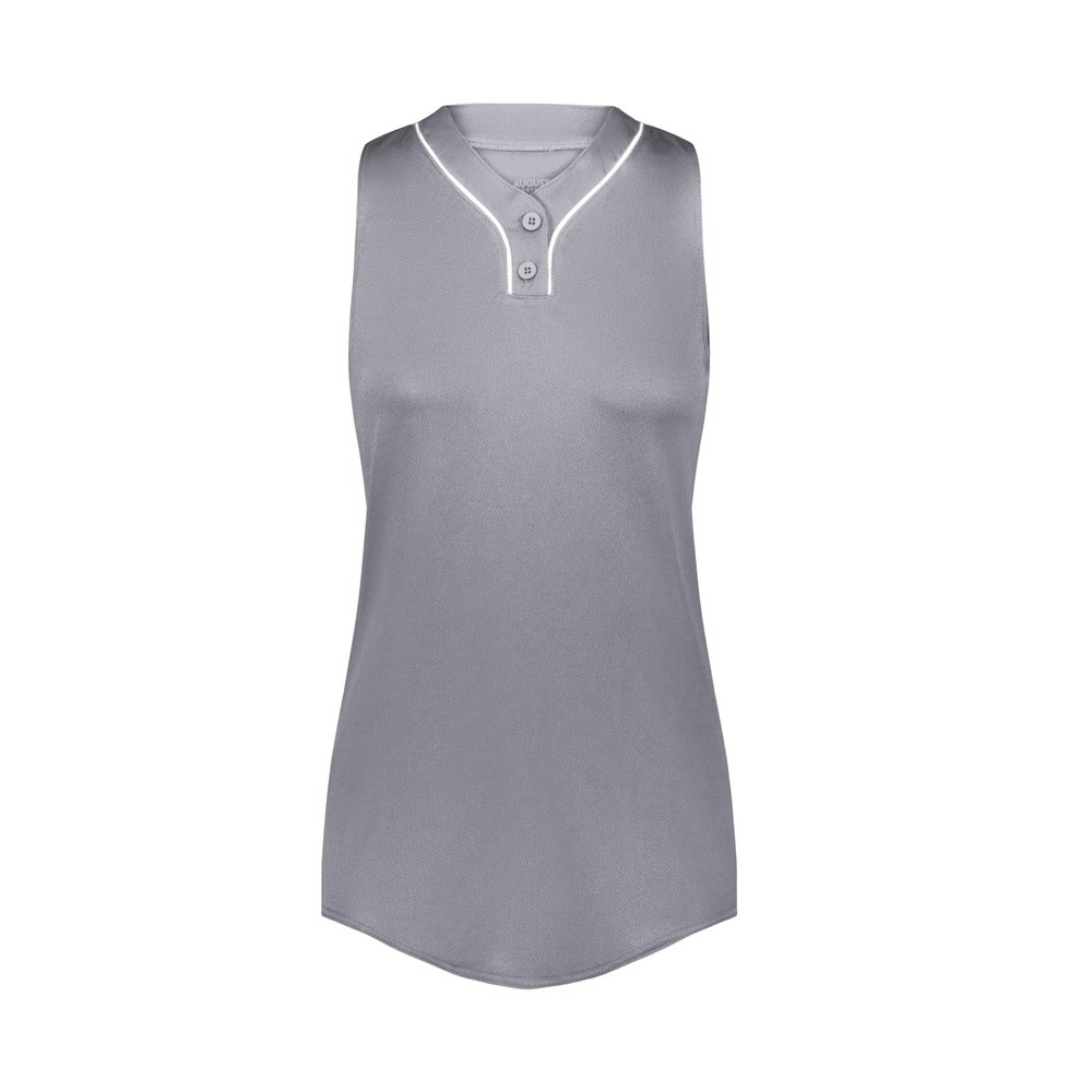 Augusta Sportswear Ladies Cutter+ Sleeveless Jersey Graphite/White 2XL