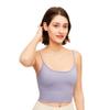 OHRAIN Women's Sleeveless Tank Top Crop UPF 50+ Fitting Scoop Neck Basic Cami Shirts Blue Medium view 1