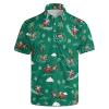 UOER Christmas Polo Shirts for Men Hawaiian Santa Claus Golf Polo Shirts Short Sleeve Performance Quick Dry Golf Shirts view 1