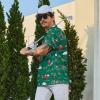 UOER Christmas Polo Shirts for Men Hawaiian Santa Claus Golf Polo Shirts Short Sleeve Performance Quick Dry Golf Shirts view 2