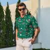 UOER Christmas Polo Shirts for Men Hawaiian Santa Claus Golf Polo Shirts Short Sleeve Performance Quick Dry Golf Shirts view 3