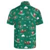 UOER Christmas Polo Shirts for Men Hawaiian Santa Claus Golf Polo Shirts Short Sleeve Performance Quick Dry Golf Shirts view 4