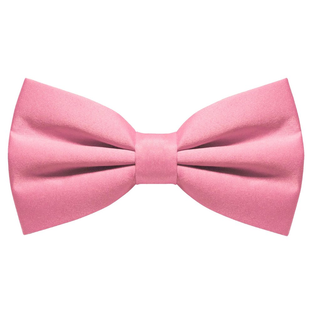 RBOCOTT Mens Pink Pre-tied Bow Tie Adjustable polyester bowtie(6)