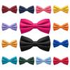 RBOCOTT Mens Pink Pre-tied Bow Tie Adjustable polyester bowtie(6) view 4