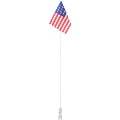 BESPORTBLE 1 Set Bike Safety Flag with Pole Adjustable Height Heavy Duty Fiberglass Pole Safety Flag American Flag with Bracket for Kids Bike