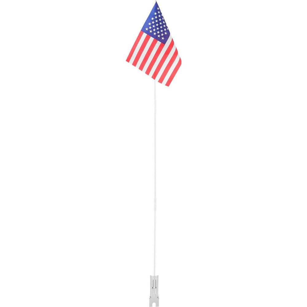 BESPORTBLE 1 Set Bike Safety Flag with Pole Adjustable Height Heavy Duty Fiberglass Pole Safety Flag American Flag with Bracket for Kids Bike