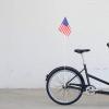 BESPORTBLE 1 Set Bike Safety Flag with Pole Adjustable Height Heavy Duty Fiberglass Pole Safety Flag American Flag with Bracket for Kids Bike view 2