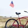 BESPORTBLE 1 Set Bike Safety Flag with Pole Adjustable Height Heavy Duty Fiberglass Pole Safety Flag American Flag with Bracket for Kids Bike view 3