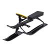 Snow Racer Sled, Ski Sled Slider Board with Steering Wheel,Snow Sled for Kids,Seat Length 18Inch (Black) view 1