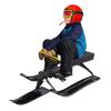 Snow Racer Sled, Ski Sled Slider Board with Steering Wheel,Snow Sled for Kids,Seat Length 18Inch (Black) view 4