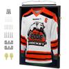 Real Wood Jersey Display Frame Case Extra Large Lockable Shadow Box UV Protection & Hanger by Amebee for Baseball Basketball Football Hockey Shirt, Jersey & Memorable Frame (Wood Frame Extra Large) view 1