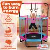 Happin 55 Trampoline for Kids with Safety Enclosure, Indoor & Outdoor Toddler Trampoline, Ultra Safe Design with Multi Activity Accessories, Perfect Toddler Gift for Boys & Girls Ages 18 view 3