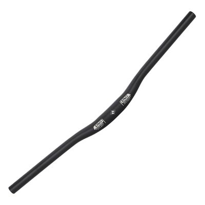 DELVOYE 640-740MM Extra Long Bicycle Handlebars 31.8mm Aluminum Alloy MTB Handlebar Rise 15MM Mountain Bike Road Bicycle Riser/Flat Bar Black (Color : Riser Bar, Size : 640mm)