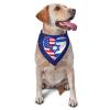 Heart USA American Flag Israel Israeli National Flag Dog Bandana Adjustable Triangle Pet Scarf Premium Quality Bandanas for Dogs and Cats view 1