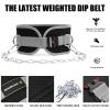 MANUEKLEAR Quick Locking Dip Belt, Weightlifting Belt, Weight Lifting Belts for Men Women Heavy Duty Dipping Powerlifting Belt with Chain 40 inchs (Slate Gray) view 2