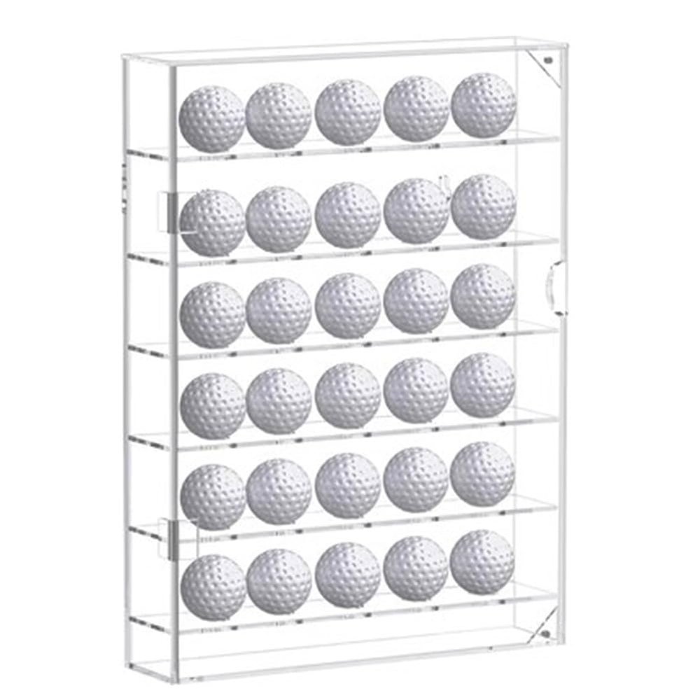 GRRICEPL Golf Balls Display Case for 30 Balls, Stunning Transparent Golf Ball Holders, Acrylic Material, Showcase Your Collection & Preserve Your Golf Balls