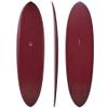 nanazero Wood Skin Surfboard Mid Length MID04 Twin 6'6" Wine Red, Durable and Light-Weight Structure view 1
