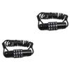 INOOMP 2pcs Bike Password Lock Electronic Padlock Compact Cable Lock for Bicycles Motorcycles Scooters view 1