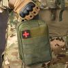 Tactical Pouch Utility,EMT Pouch MOLLE Ifak Tactical MOLLE Medical First Aid Utility Pouch with 2 Badge Patches - Quick Release Design (Color : GR) view 4