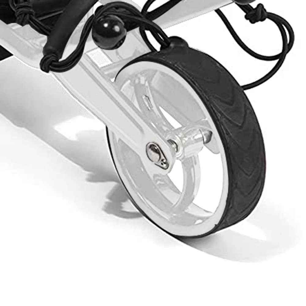 Super E Caddy ProElectric Golf Cart Front Wheel, White
