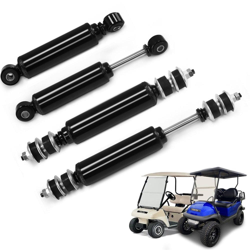 Cartalia Upgraded Golf Cart Front and Rear Shock Absorbers Kit 4 PCS for Club Car DS G&E 1988-up, Precedent G&E 2004-up, Tempo 2018-up, lifted Cart Shocks Replaces OEM 1014235,1014236,1010991,1015813