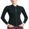 TBLUITE Women Wetsuit Top Swim Jacket Mens Youth Wet Suit Shirt 2mm Neoprene Thermal Swimsuit Front Zip Long Sleeve Cold Water Keep Warm Snorkeling Diving Surfing view 1