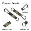 SVICCOOKQ 6Pcs Heavy Duty Paracord Lanyards With USA Flag, Braided Parachute Lanyards for Outdoor Activities view 4