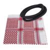 PENINSULA LOVE Men Arab Shemagh keffiyeh Scarf Muslim Turban Middle East Desert Hijab Head Wrap Shemagh with Aqel Rope 54x54 view 3