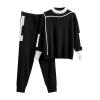 Two Piece Outfits for Women Fall Fashion Knit Pullover Sweater Long Sleeve Tops Wide Leg Pants Lounge Sets Tracksuits view 1