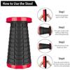 ZAjci Camping Stool, Upgraded Folding Stool, Portable Telescopic Fishing Chair(Color:Black) (Color : Red) view 3