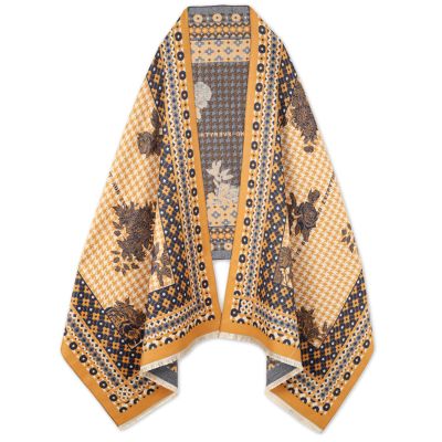 EXTREE Scarfs for Women Pashmina Silky Shawl Wrap for Evening Dressing Blanket Open Front Poncho Cape
