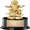 Baby with Stars Trophy, 6.5" Gold Award On Black Round Base - Add Your Own Engraving, 20 Pack Prime view 1