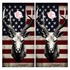 Corn Hole Board Leather Bag Sticker Laminated Weatherproof Vinyl Decal Easy Bubble Free Application Stickers 2 Piece Set Toss Game with Adhesive Backing Antelope view 2