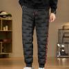 Bluelans Men's Down Pants Winter Ultralight Water Resistance Ski Snow Puffer Pants Packable Warm Trousers Red Black M view 2