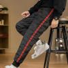 Bluelans Men's Down Pants Winter Ultralight Water Resistance Ski Snow Puffer Pants Packable Warm Trousers Red Black M view 3