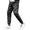 Bluelans Men's Down Pants Winter Ultralight Water Resistance Ski Snow Puffer Pants Packable Warm Trousers Black XL view 1