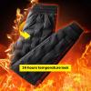 Bluelans Men's Down Pants Winter Ultralight Water Resistance Ski Snow Puffer Pants Packable Warm Trousers Black XL view 2