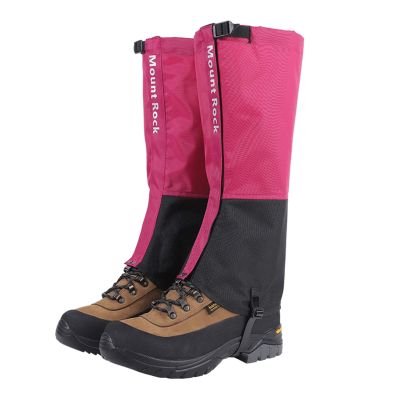 ARrase Leg Gaiters for Hiking Waterproof, Adjustable Shoe Gaiters Hiking Snow Boot, Leggings for Camping, Mountain and Snowshoeing (Color : Purple, Size : One Size)