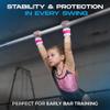 Gibson Athletic Rainbow Gymnastics Grips for Beginners, Unisex Durable Leather Grip with Hook & Loop Closure for Secure Grip, Athletic Grips & Hand Protection for Young Gymnasts Made in USA view 4