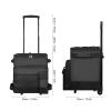 43L Rolling Cooler, Camping Bag with Wheel and Handle, Leakproof Insulated Cooler Bag for Outdoor Camping, Fishing, Picnic, Boating, Supermarket Shopping, Black view 4