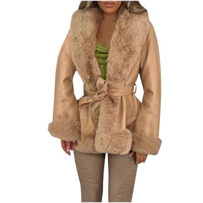 Women Long Parka Winter Coat Plus Size Fleece Fuzzy Sherpa Jackets Warm Winter Overcoat Faux Fur Collar Qulited Jacket